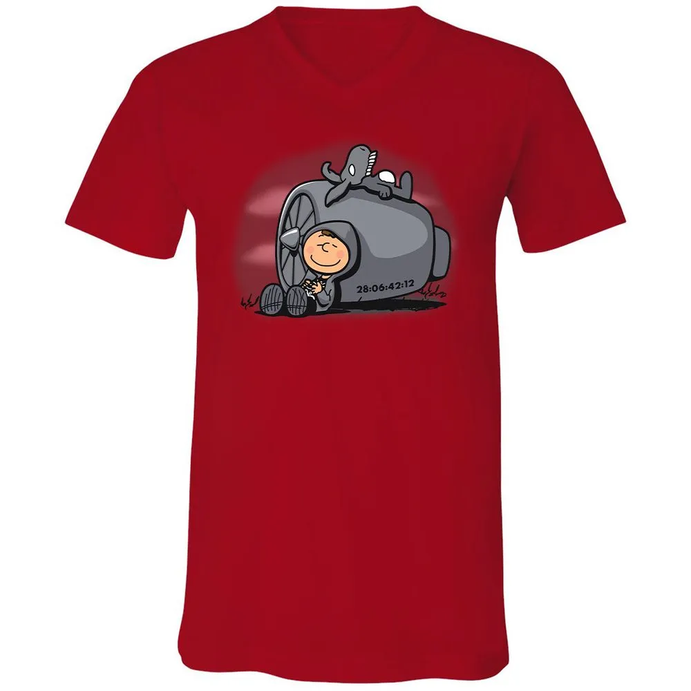 Unisex V-Neck T-Shirt - 42AFLYKU - Red - 3