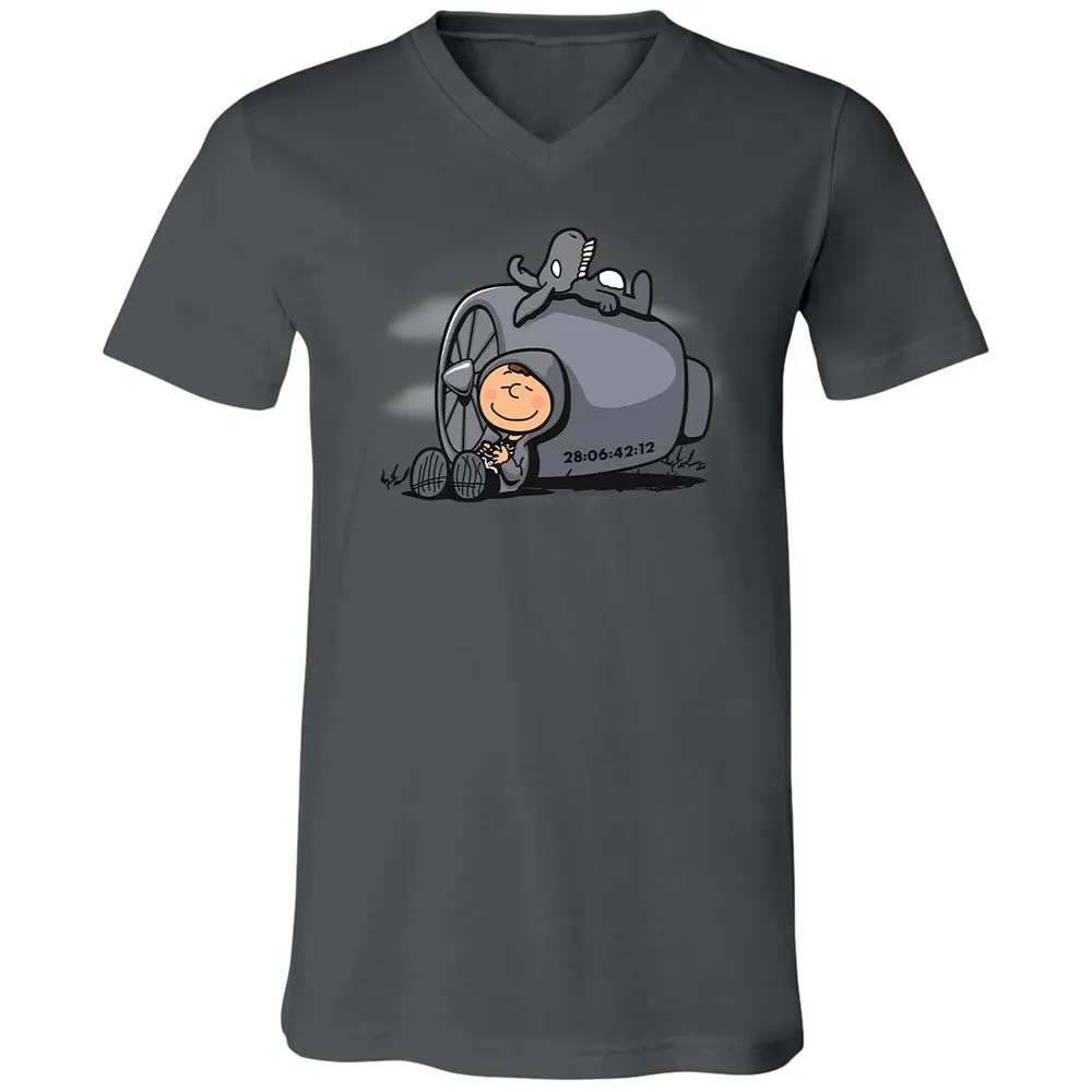 Unisex V-Neck T-Shirt - 42AFLYKU - Asphalt - 12