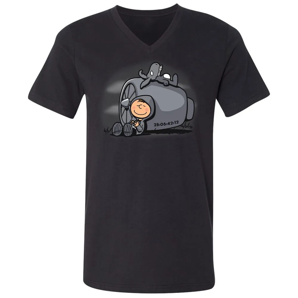 Unisex V-Neck T-Shirt - 42AFLYKU - Black - 16