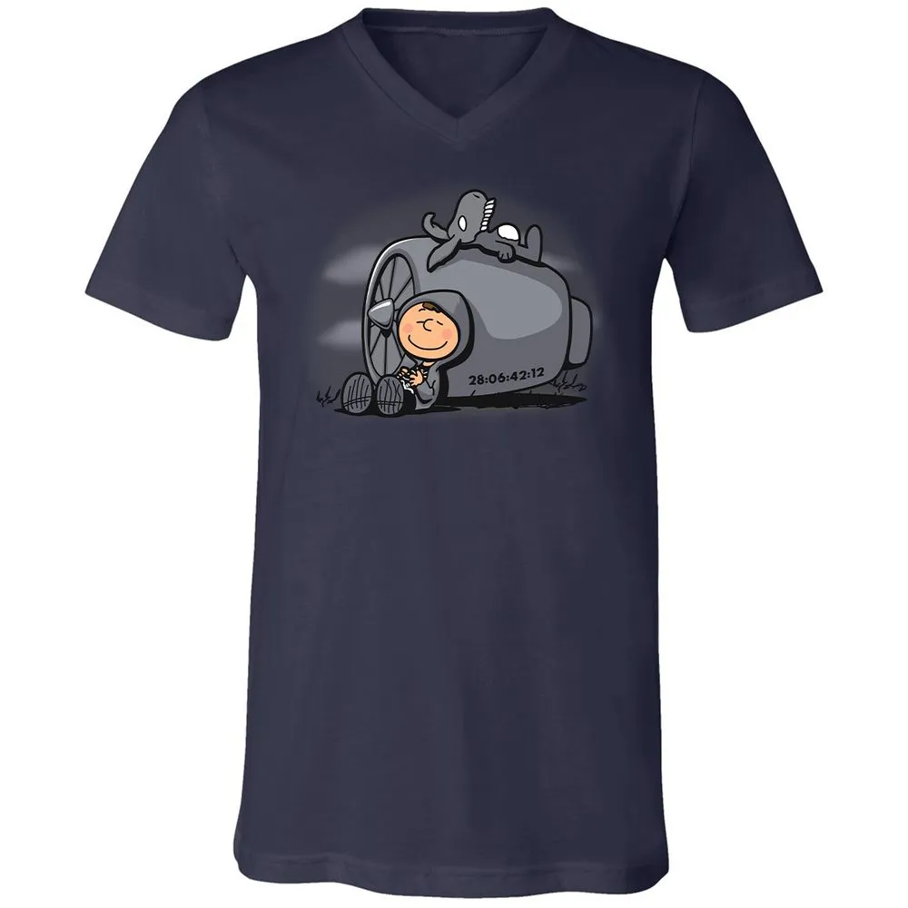 Unisex V-Neck T-Shirt - 42AFLYKU - Navy - 9