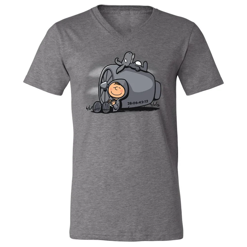 Unisex V-Neck T-Shirt - 42AFLYKU - Deep Heather - 13