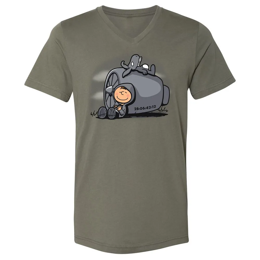 Unisex V-Neck T-Shirt - 42AFLYKU - Military Green - 10