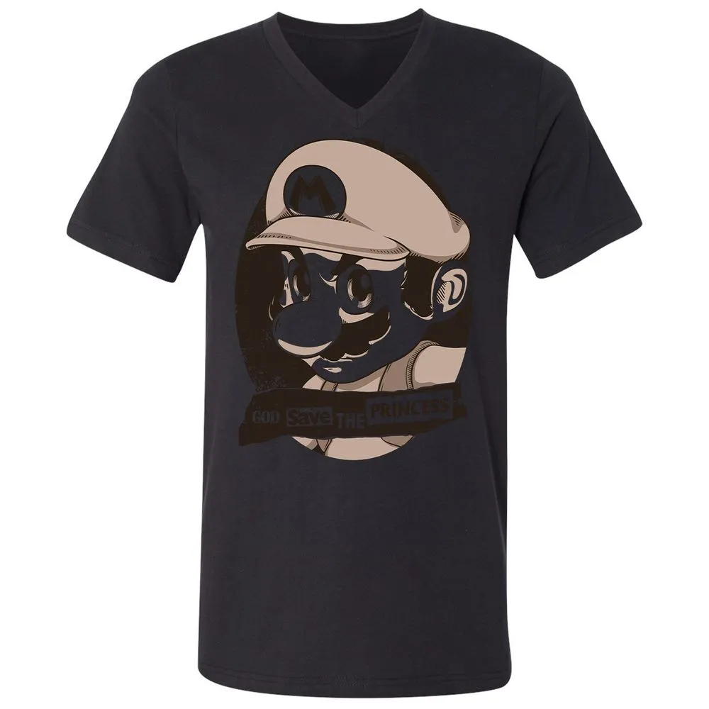 Unisex V-Neck T-Shirt - 8YQNG3G3 - Black - 16