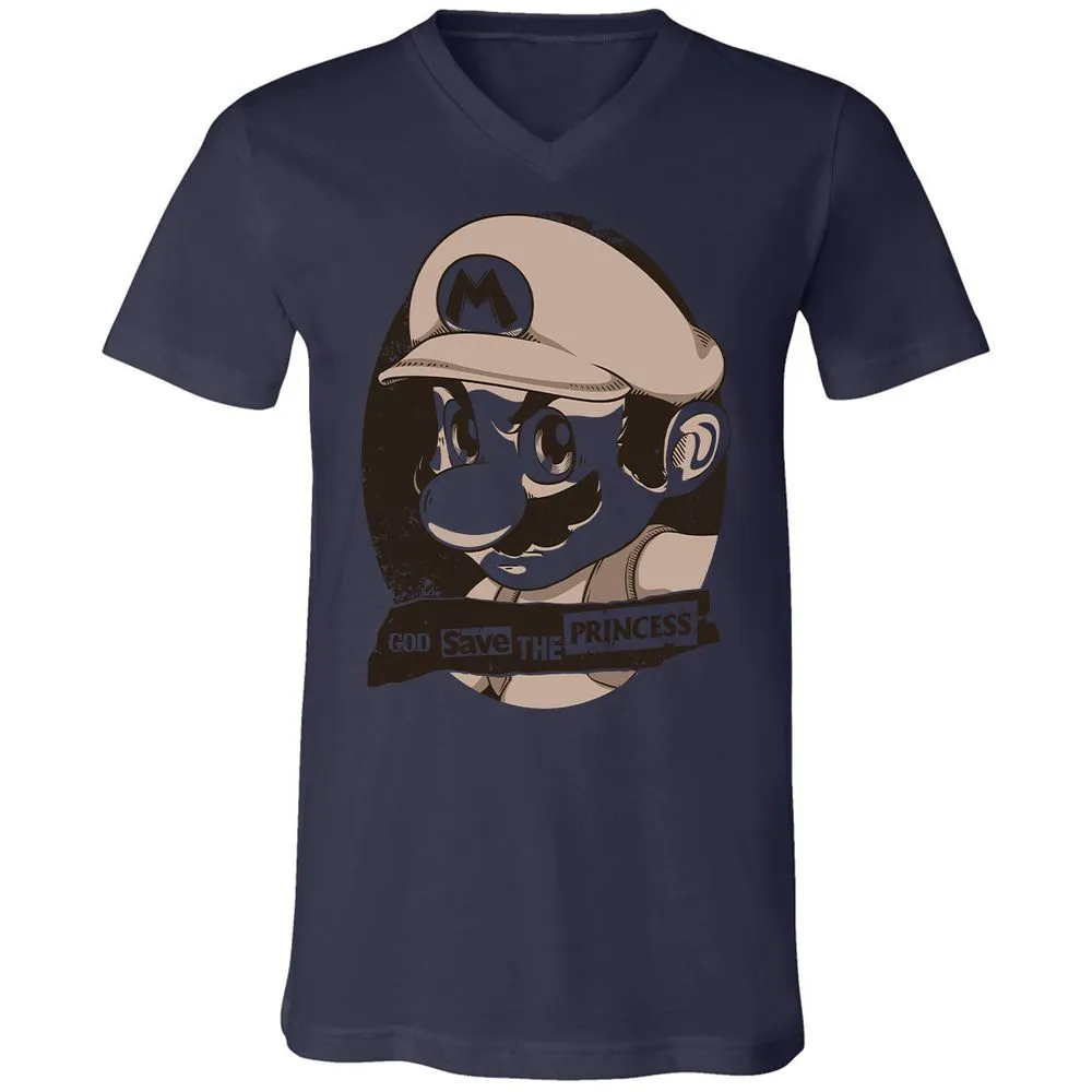 Unisex V-Neck T-Shirt - 8YQNG3G3 - Navy - 9