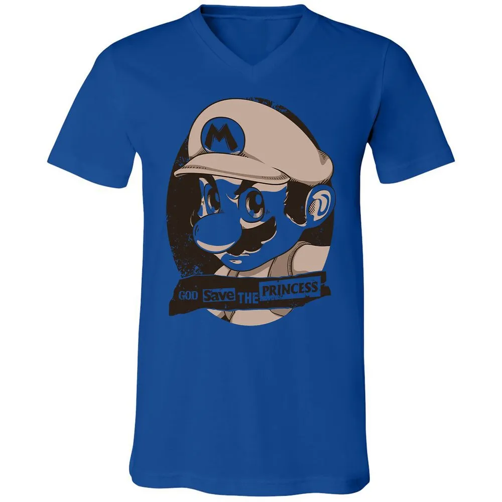 Unisex V-Neck T-Shirt - 8YQNG3G3 - True Royal - 4
