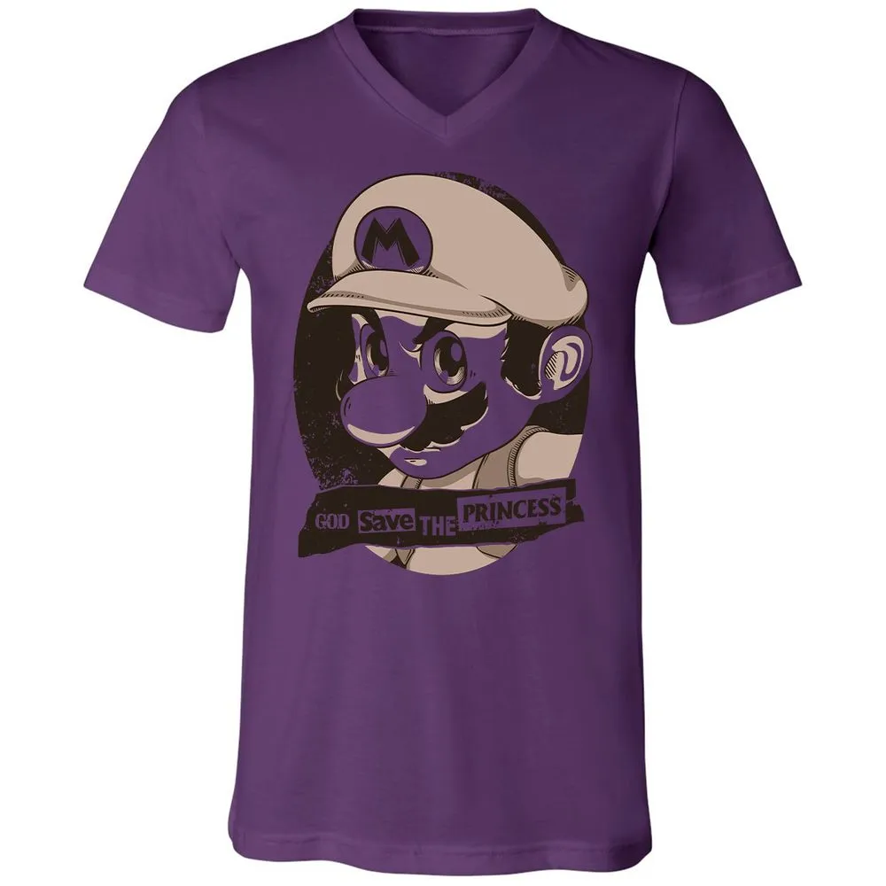 Unisex V-Neck T-Shirt - 8YQNG3G3 - Team Purple - 2