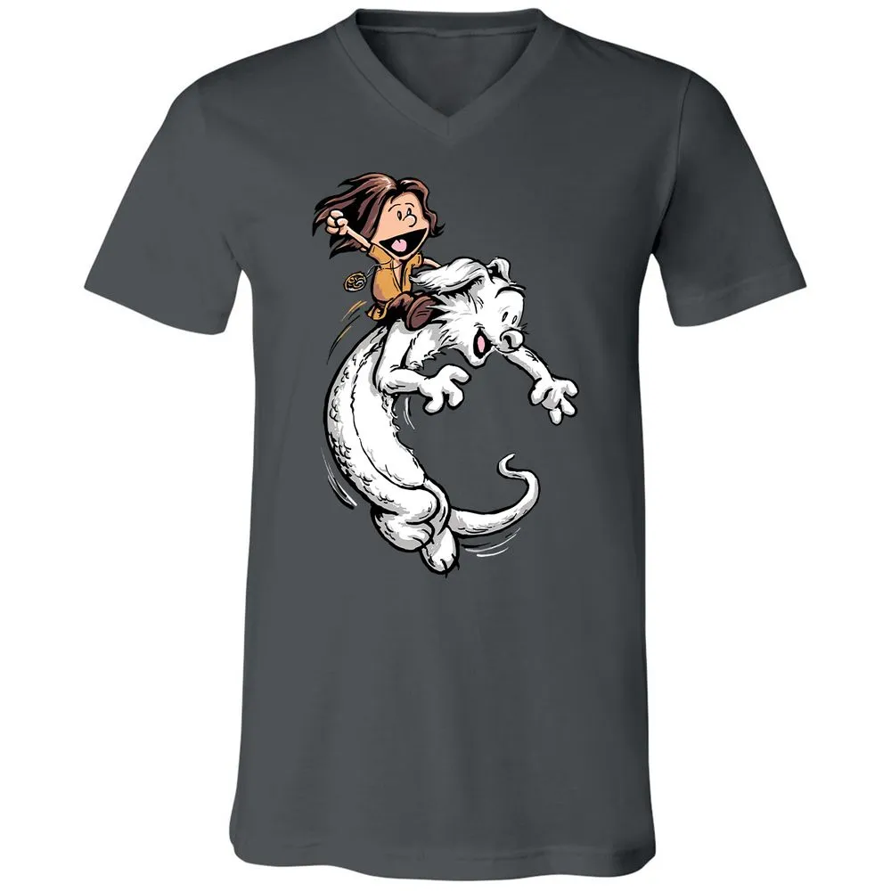 Unisex V-Neck T-Shirt - JDGT97T6 - Asphalt - 12