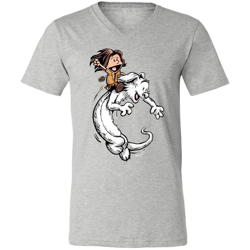 Unisex V-Neck T-Shirt - JDGT97T6 - Athletic Heather - 7