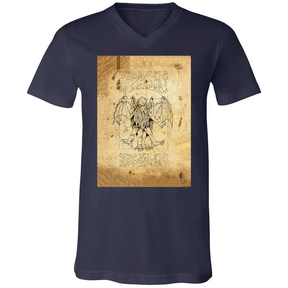 Unisex V-Neck T-Shirt - CUMB8MBL - Navy - 9