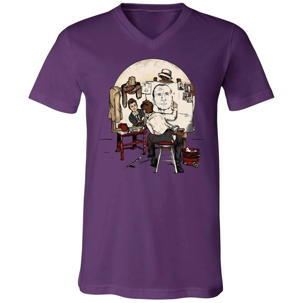 Unisex V-Neck T-Shirt - YFNADRQY - Team Purple - 2