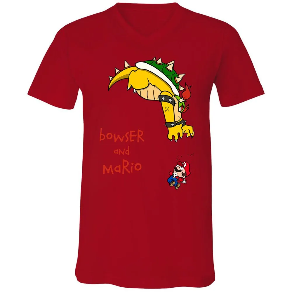 Unisex V-Neck T-Shirt - 8HAP5Z8W - Red - 3
