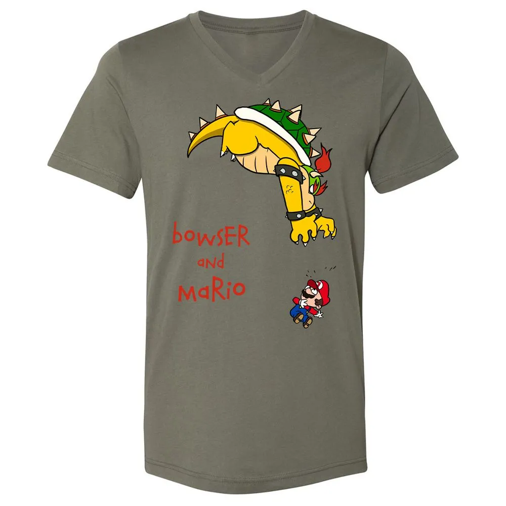 Unisex V-Neck T-Shirt - 8HAP5Z8W - Military Green - 10