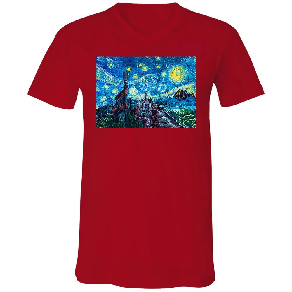 Unisex V-Neck T-Shirt - CZHYBSEU - Red - 3