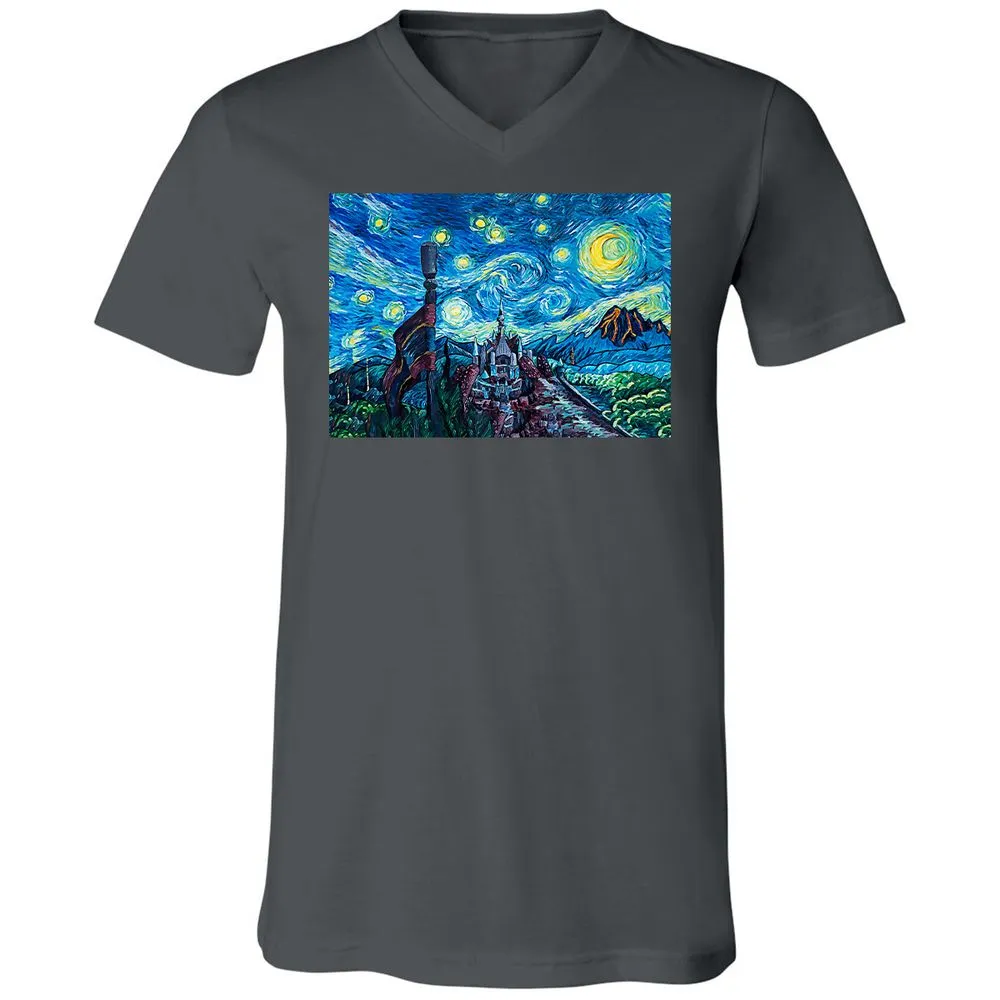 Unisex V-Neck T-Shirt - CZHYBSEU - Asphalt - 12