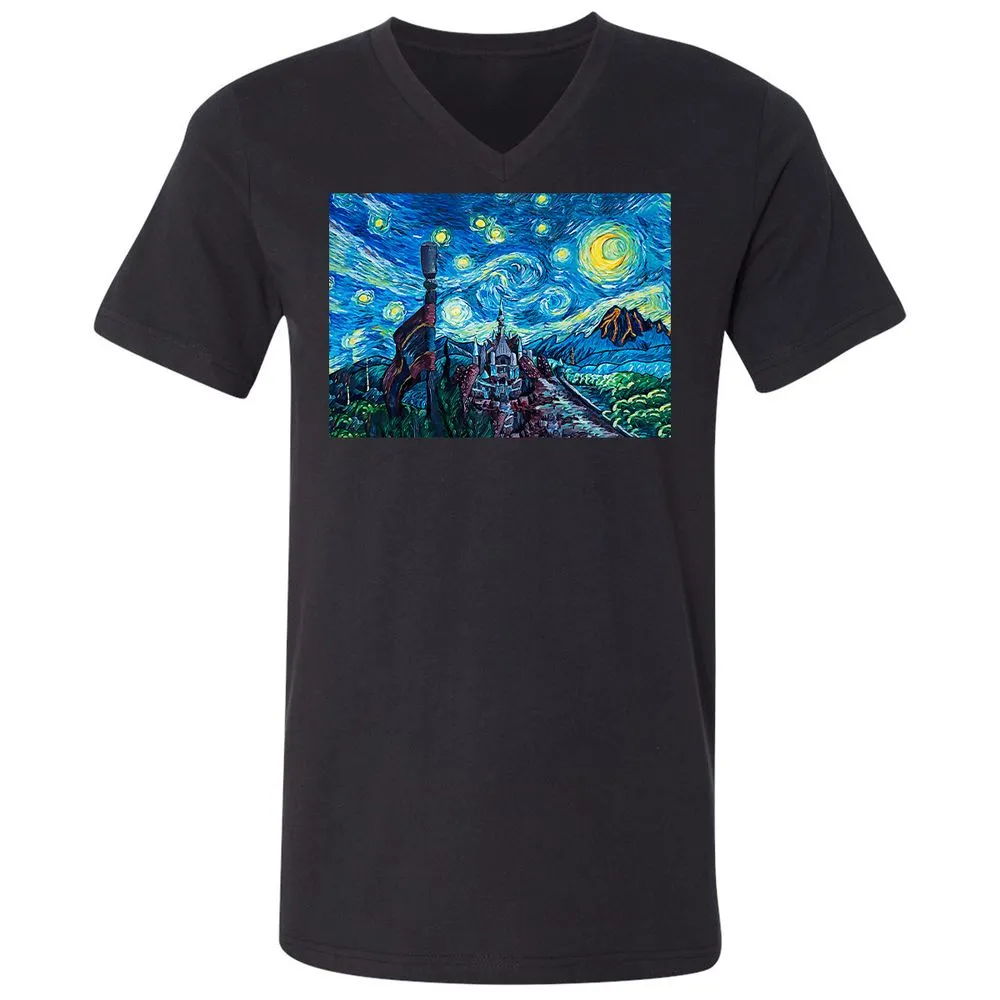 Unisex V-Neck T-Shirt - CZHYBSEU - Black - 16