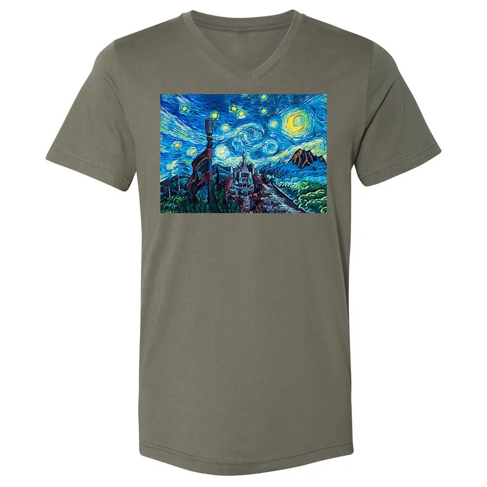 Unisex V-Neck T-Shirt - CZHYBSEU - Military Green - 10