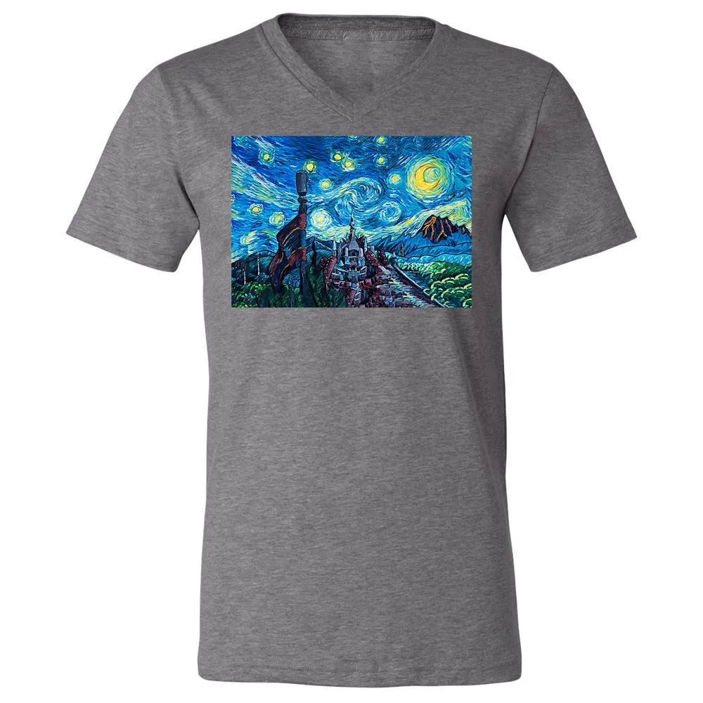 Unisex V-Neck T-Shirt - CZHYBSEU - Deep Heather - 13