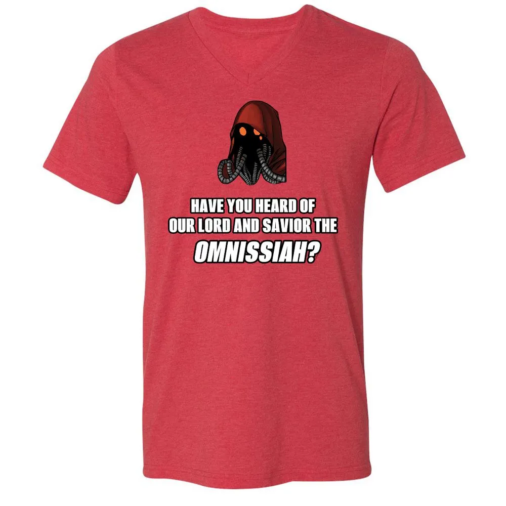 Unisex V-Neck T-Shirt - V1U93LBB - Heather Red - 5