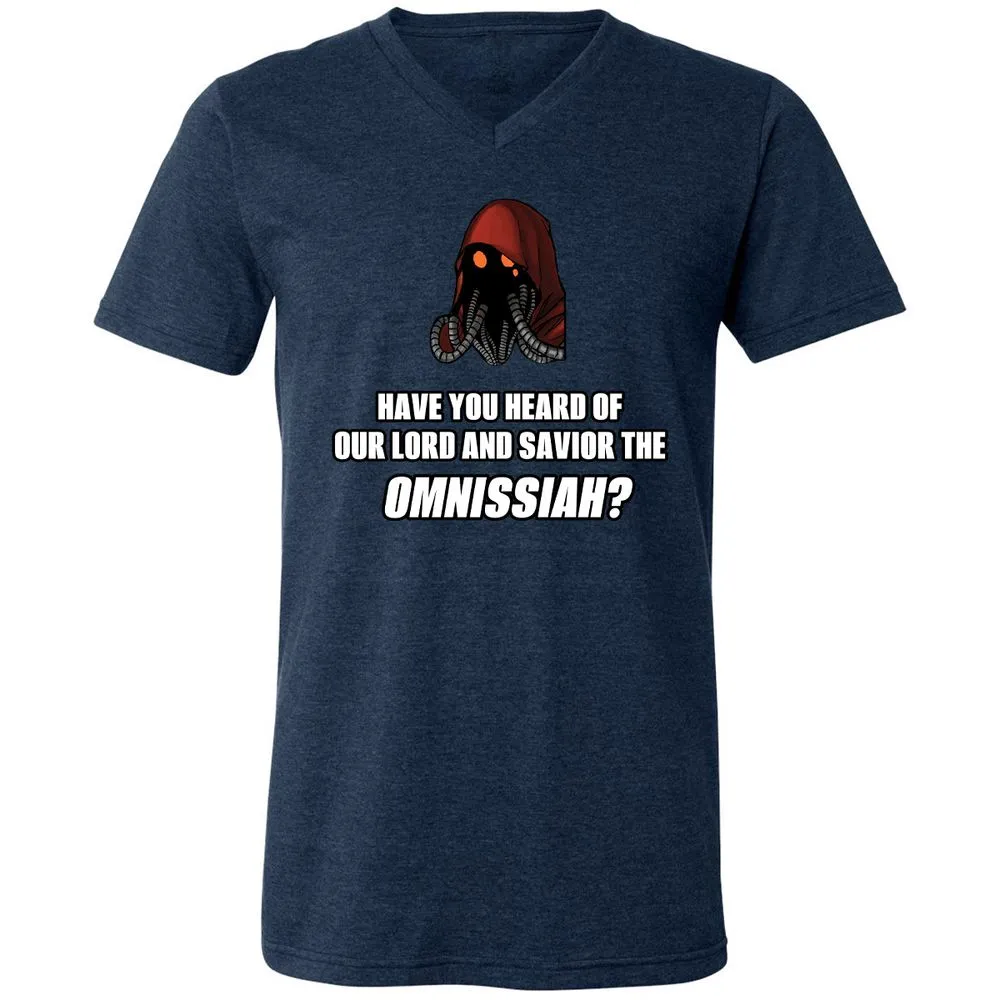 Unisex V-Neck T-Shirt - V1U93LBB - Heather Navy - 15