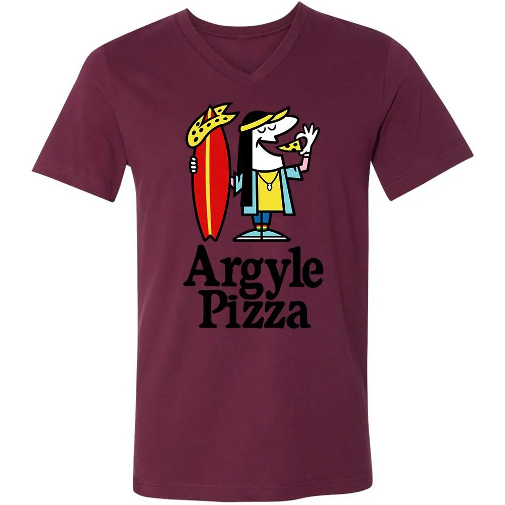 Unisex V-Neck T-Shirt - LXGNRA4V - Maroon - 6
