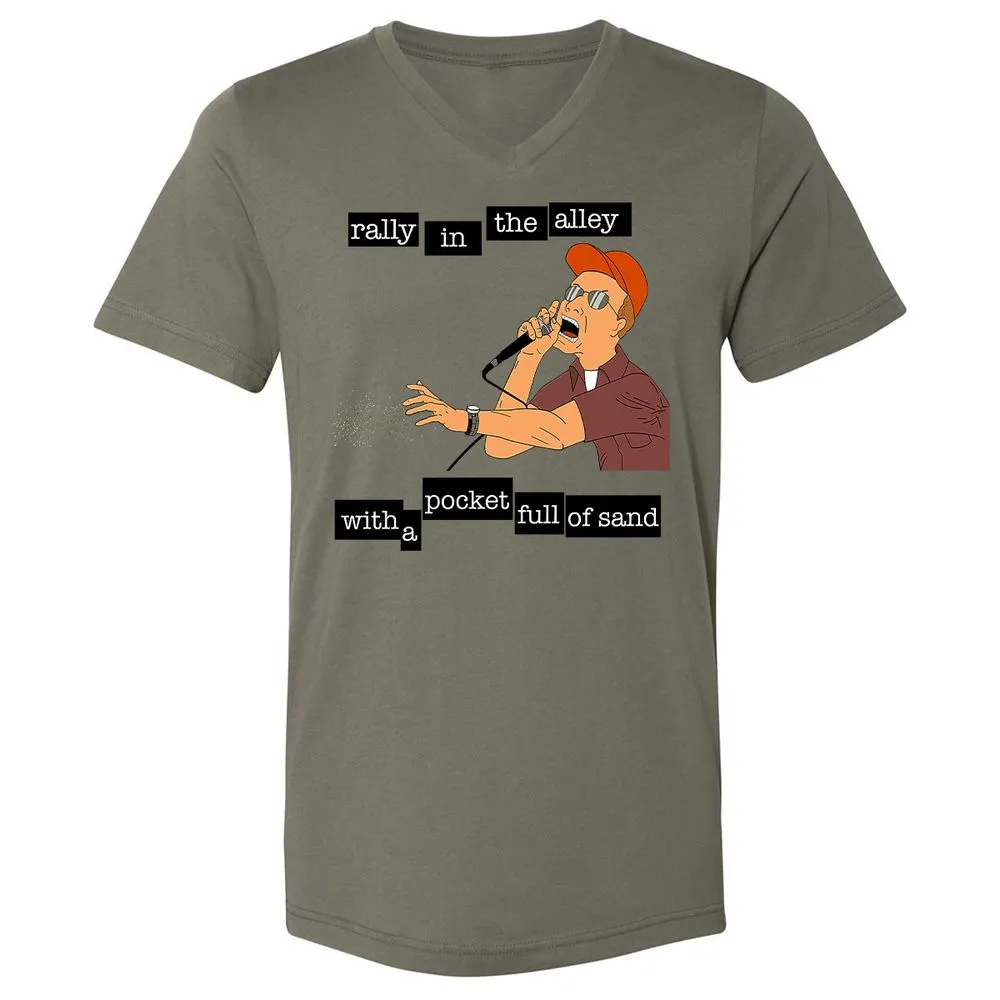 Unisex V-Neck T-Shirt - HADNDM8E - Military Green - 10