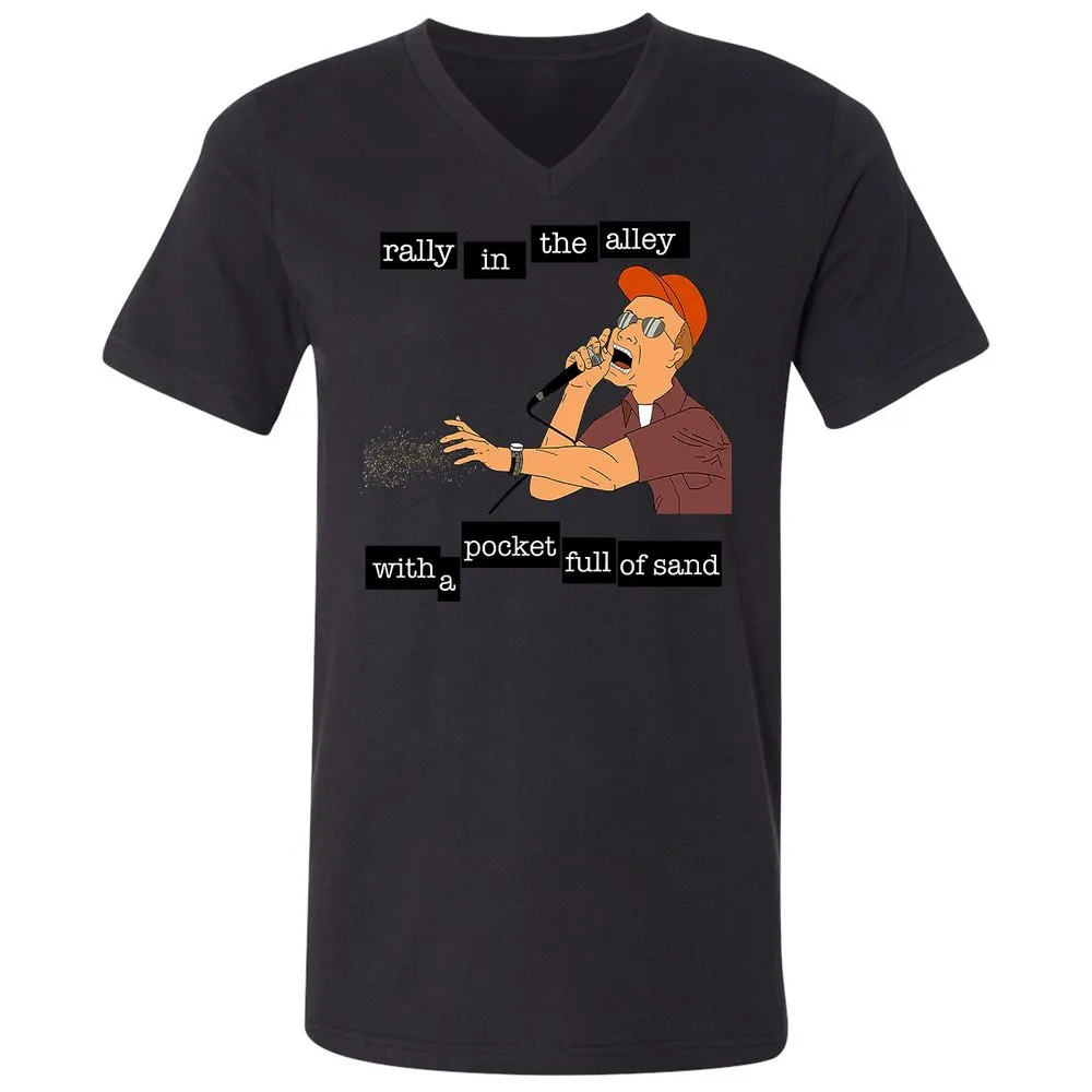 Unisex V-Neck T-Shirt - HADNDM8E - Black - 16