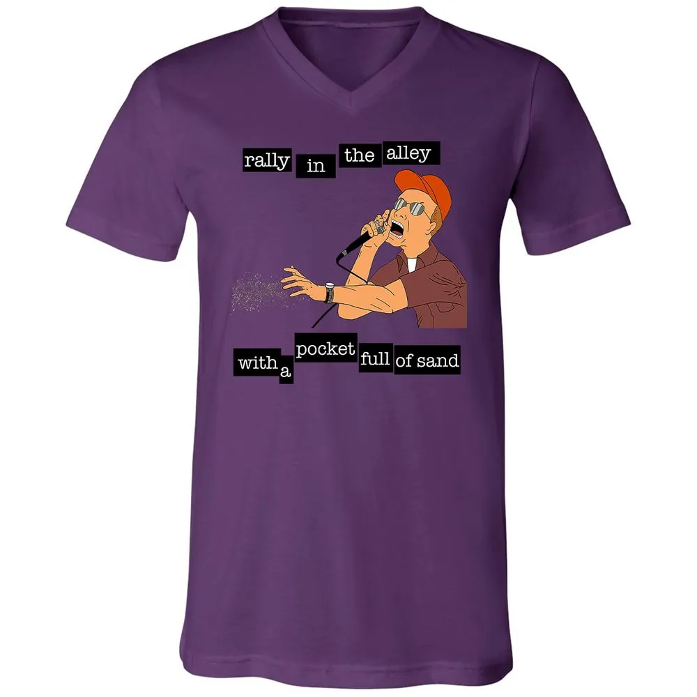 Unisex V-Neck T-Shirt - HADNDM8E - Team Purple - 2