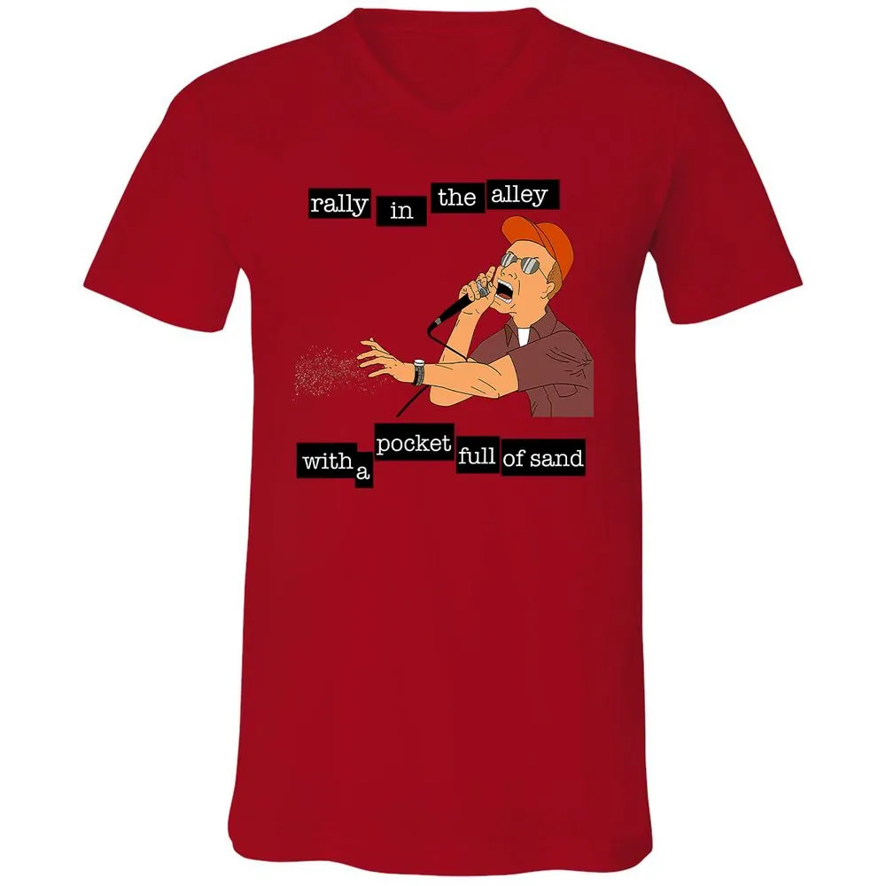 Unisex V-Neck T-Shirt - HADNDM8E - Red - 3