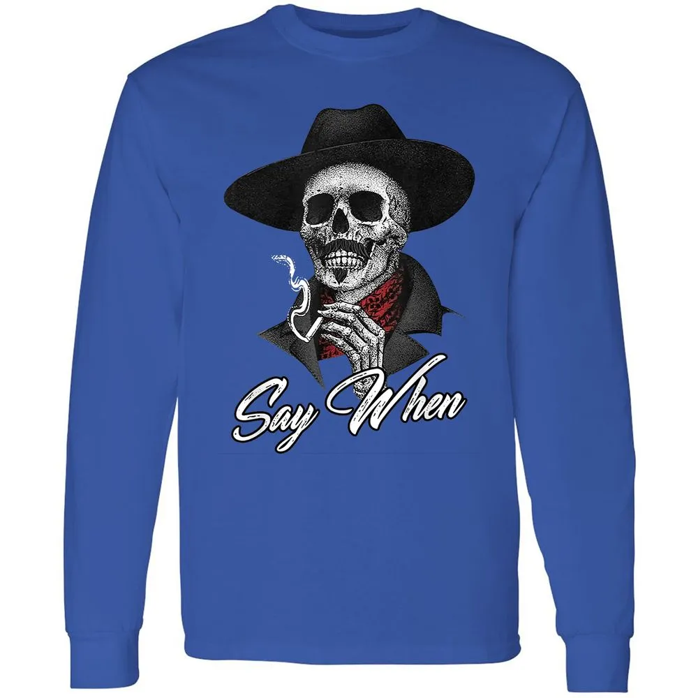 Long Sleeve T-Shirt - 46QYBKAG - Royal - 4
