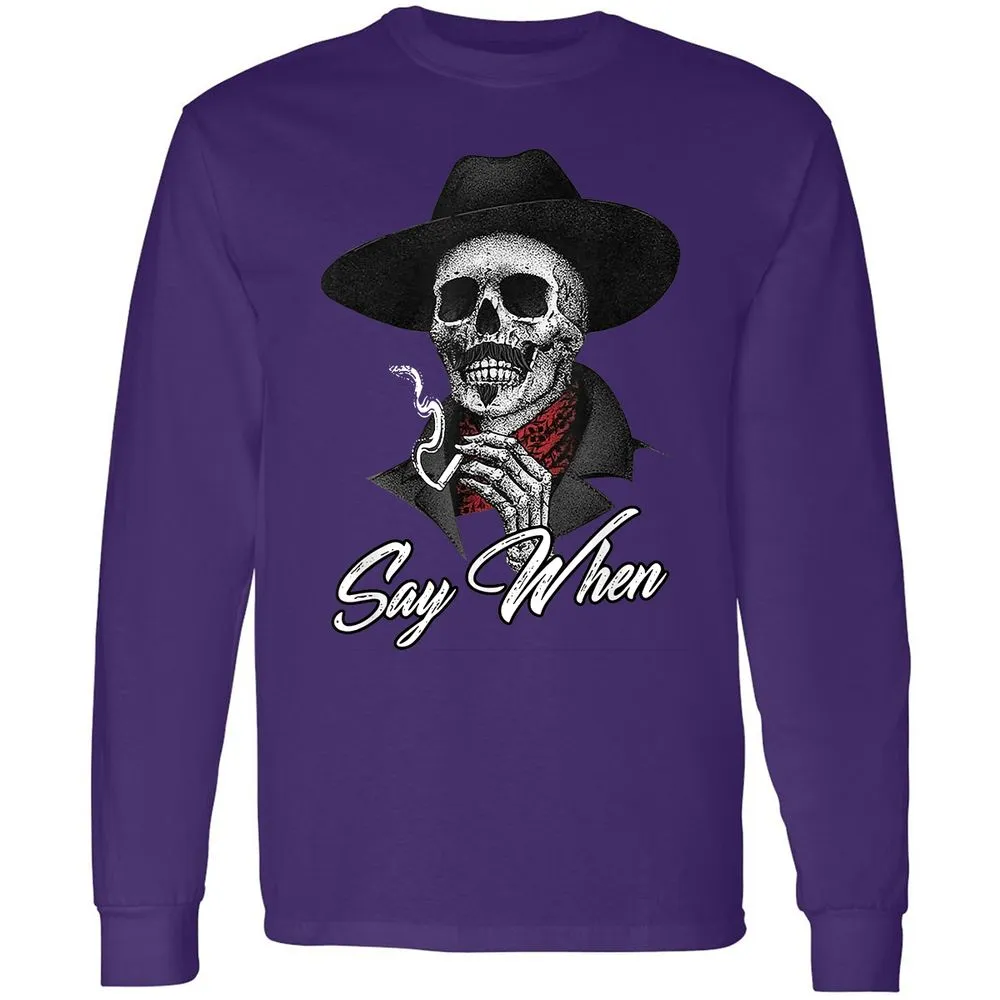 Long Sleeve T-Shirt - 46QYBKAG - Purple - 13