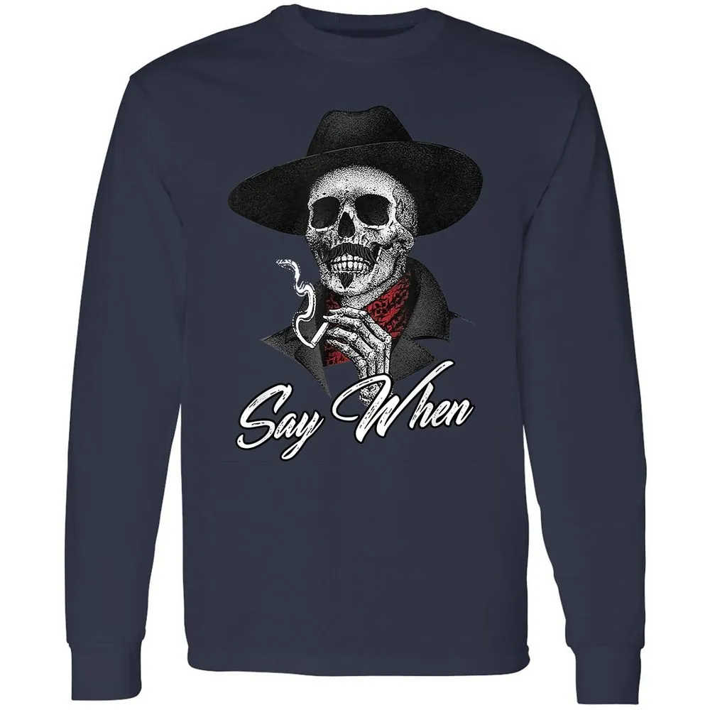Long Sleeve T-Shirt - 46QYBKAG - Navy - 12