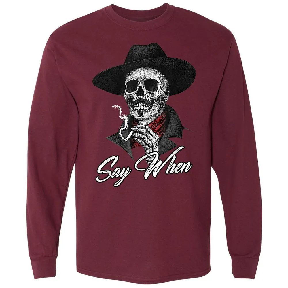 Long Sleeve T-Shirt - 46QYBKAG - Maroon - 11