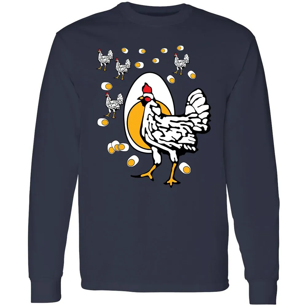 Long Sleeve T-Shirt - CBABV9TH - Navy - 12