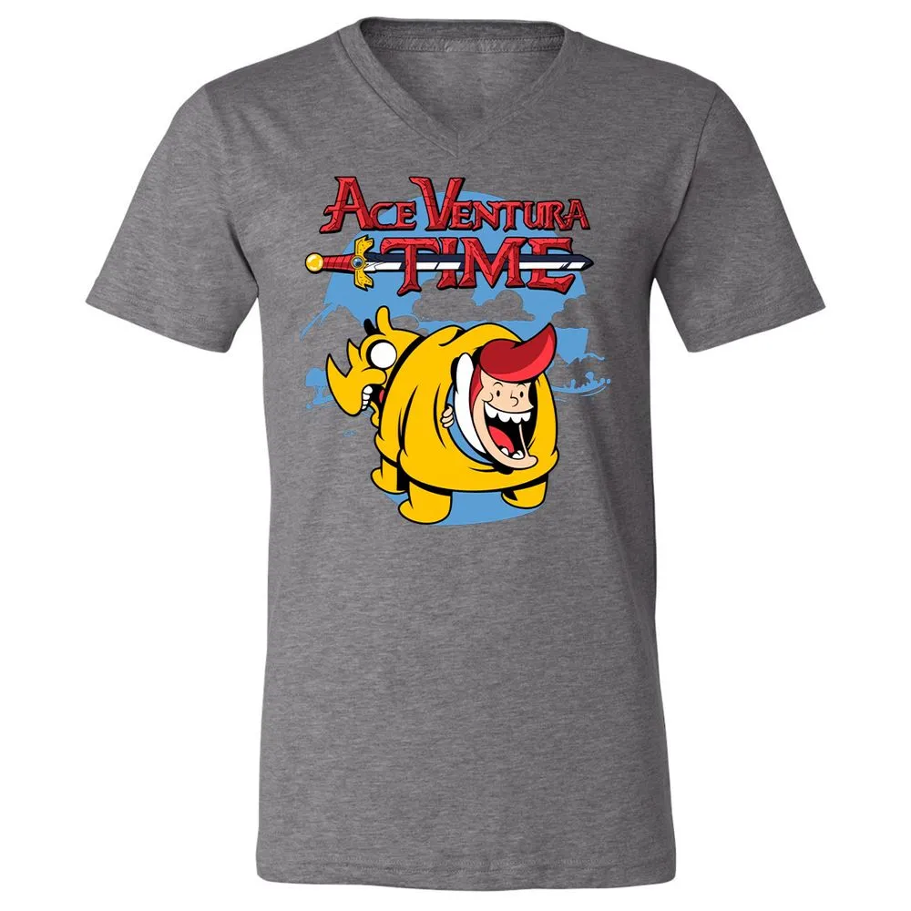 Unisex V-Neck T-Shirt - 4QXXE54P - Deep Heather - 13