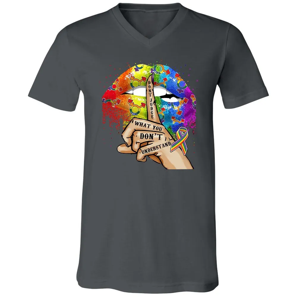Unisex V-Neck T-Shirt - 5KLQ7T4Z - Asphalt - 12