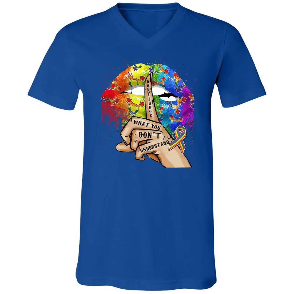 Unisex V-Neck T-Shirt - 5KLQ7T4Z - True Royal - 4