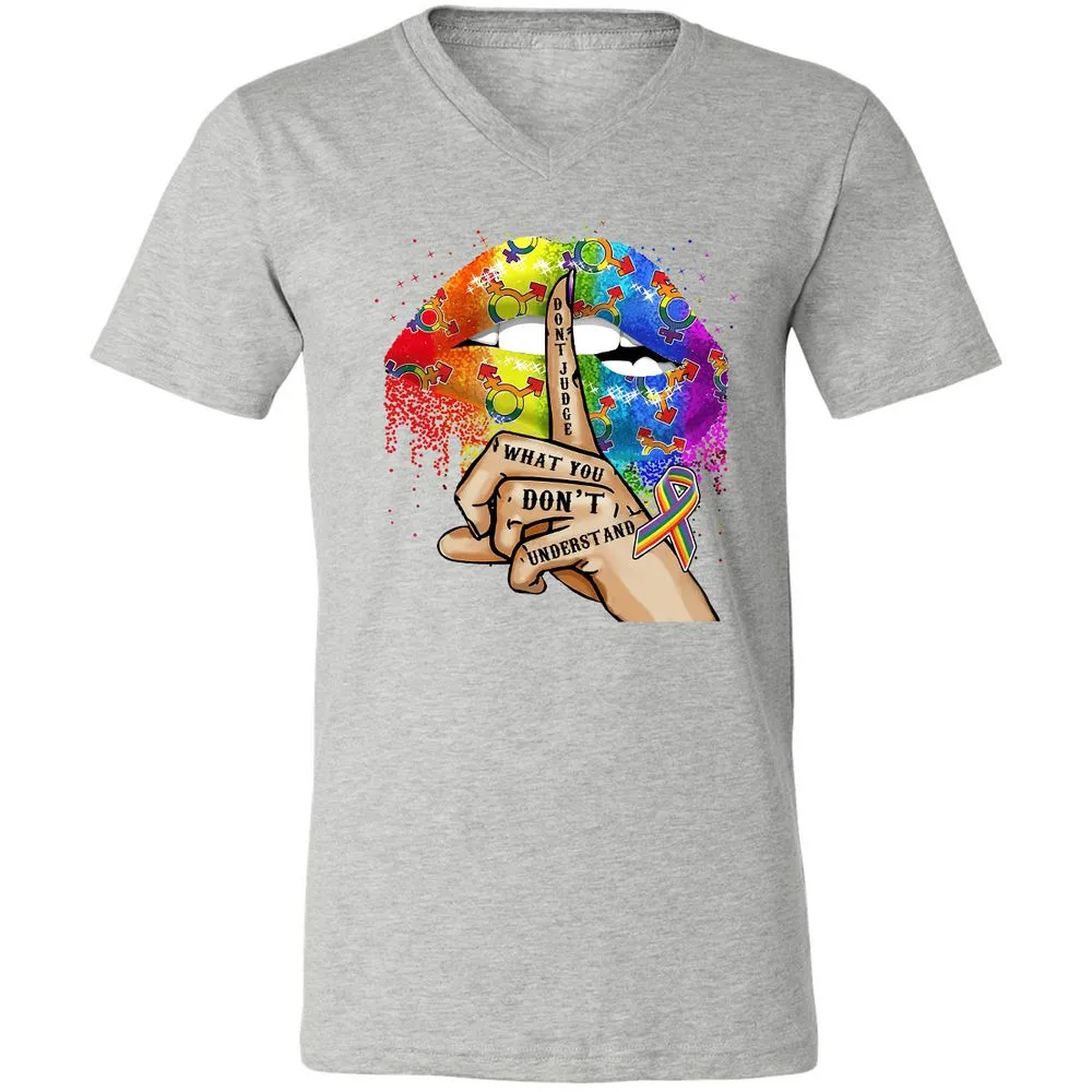 Unisex V-Neck T-Shirt - 5KLQ7T4Z - Athletic Heather - 7