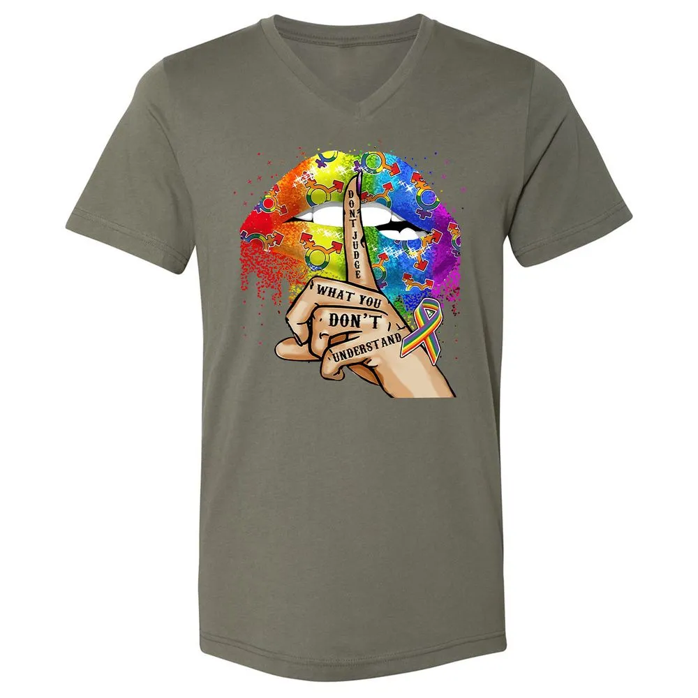 Unisex V-Neck T-Shirt - 5KLQ7T4Z - Military Green - 10