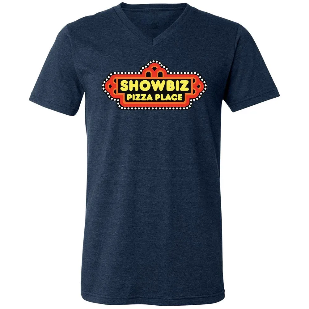 Unisex V-Neck T-Shirt - CNWXB6JX - Heather Navy - 15