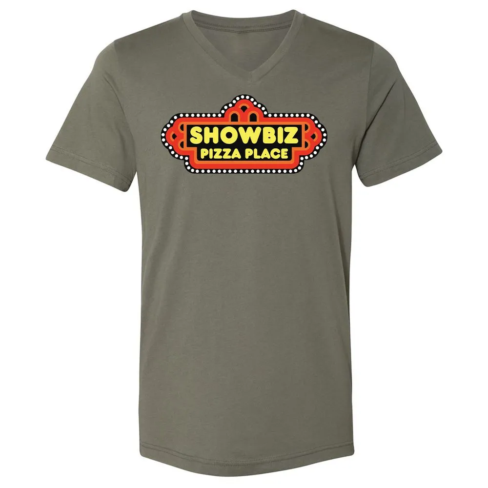Unisex V-Neck T-Shirt - CNWXB6JX - Military Green - 10