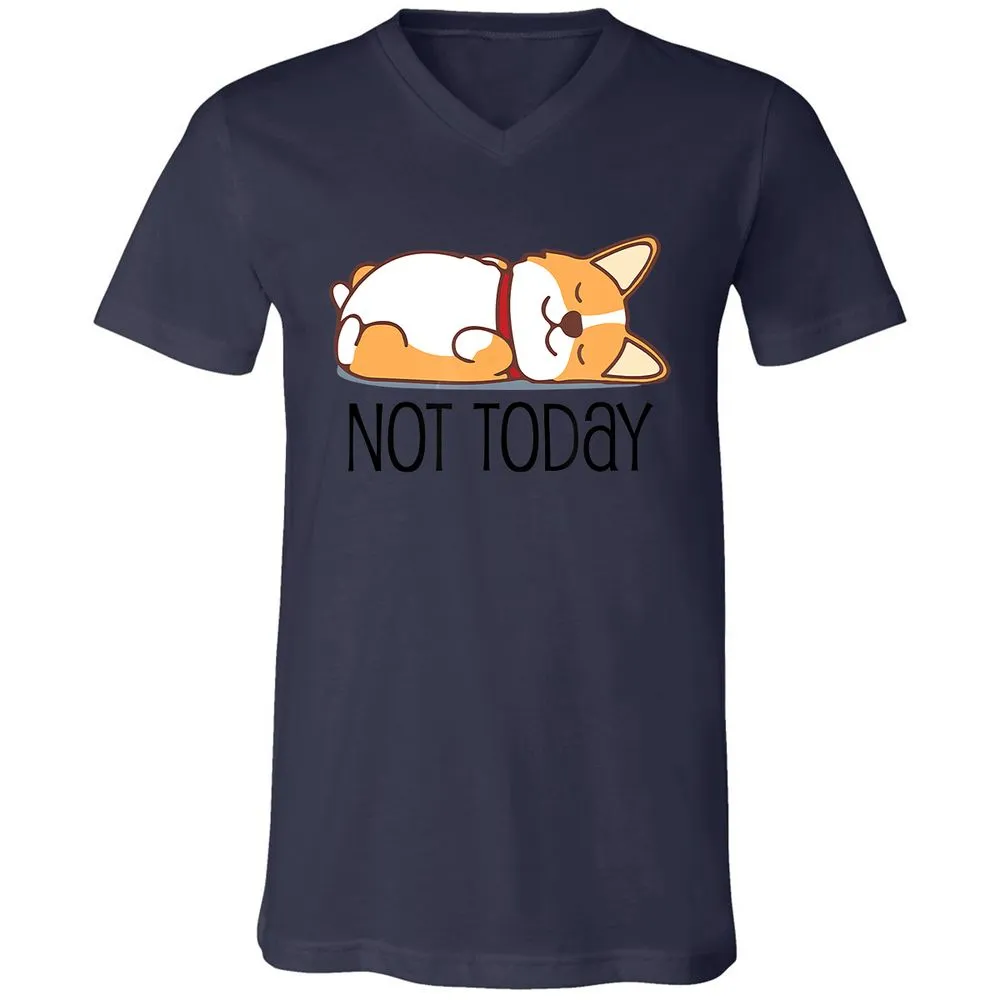 Unisex V-Neck T-Shirt - X984QRCB - Navy - 9