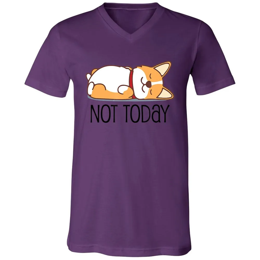 Unisex V-Neck T-Shirt - X984QRCB - Team Purple - 2