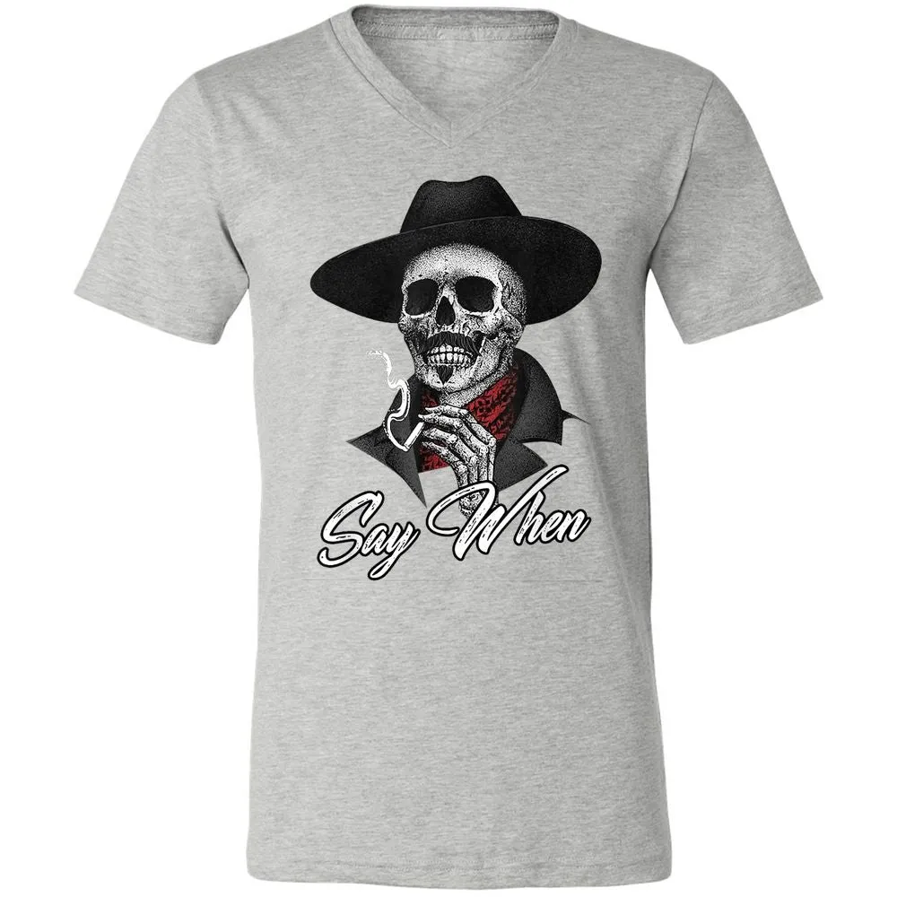 Unisex V-Neck T-Shirt - 5ZPEVTYX - Athletic Heather - 7