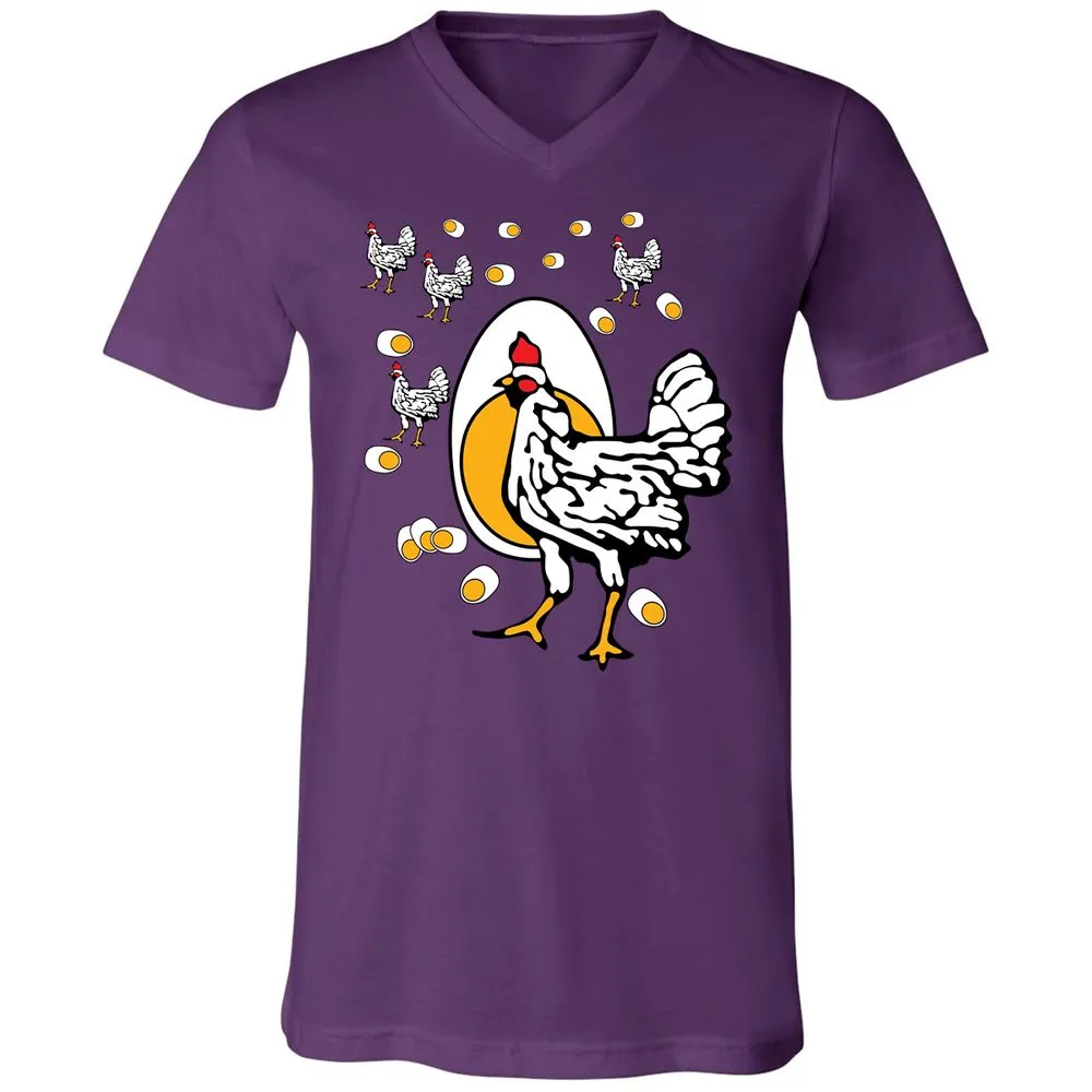 Unisex V-Neck T-Shirt - HEM4Y7J5 - Team Purple - 2