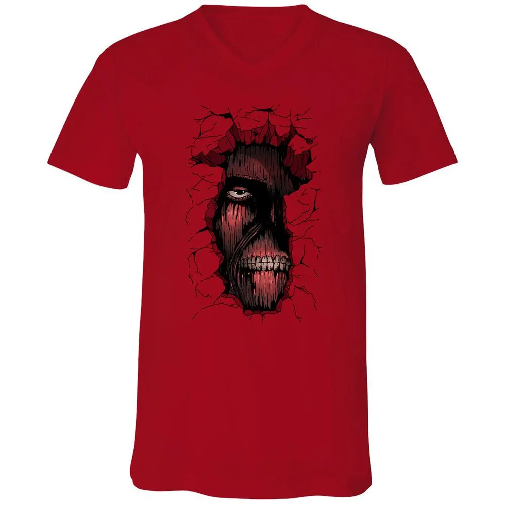 Unisex V-Neck T-Shirt - CLLJUNBF - Red - 3