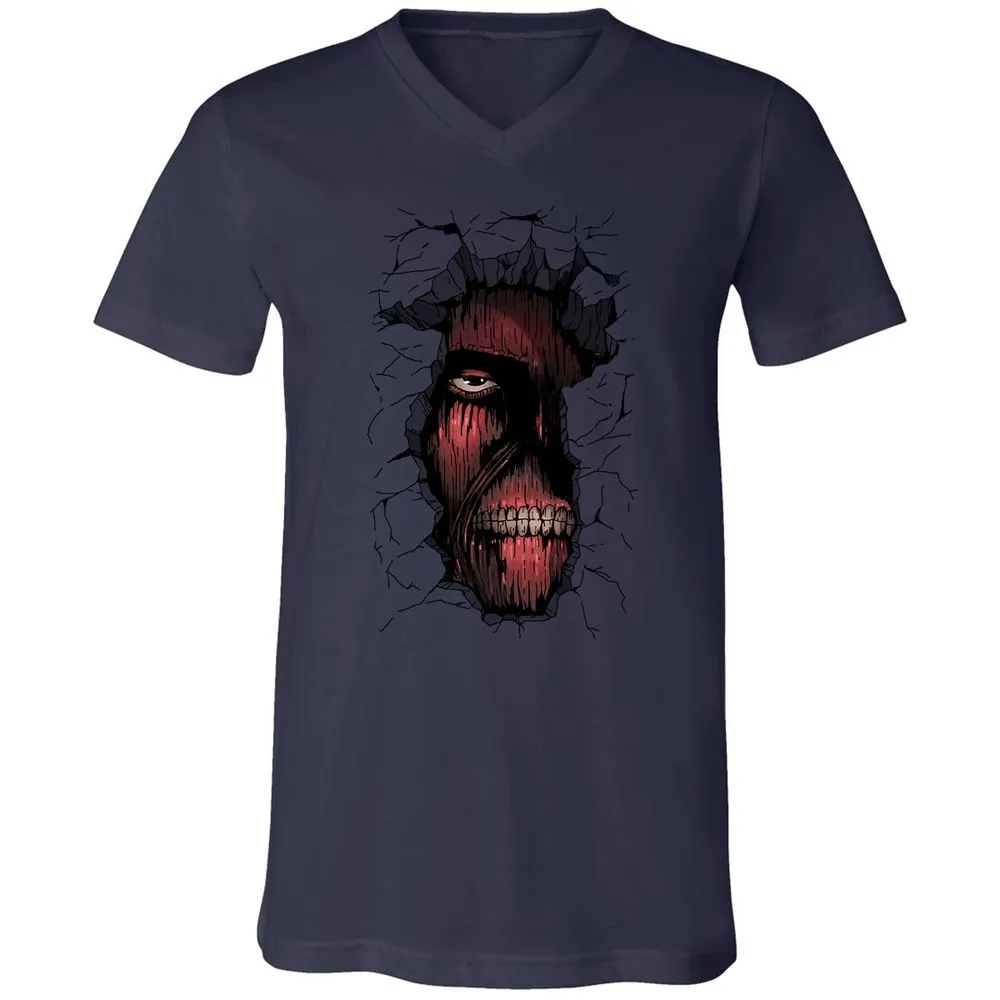 Unisex V-Neck T-Shirt - CLLJUNBF - Navy - 9
