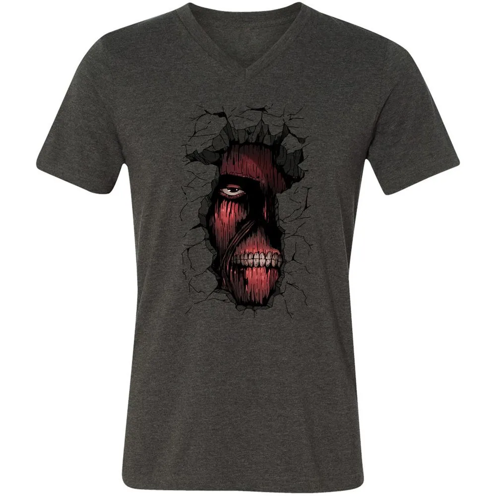 Unisex V-Neck T-Shirt - CLLJUNBF - Dark Grey Heather - 8
