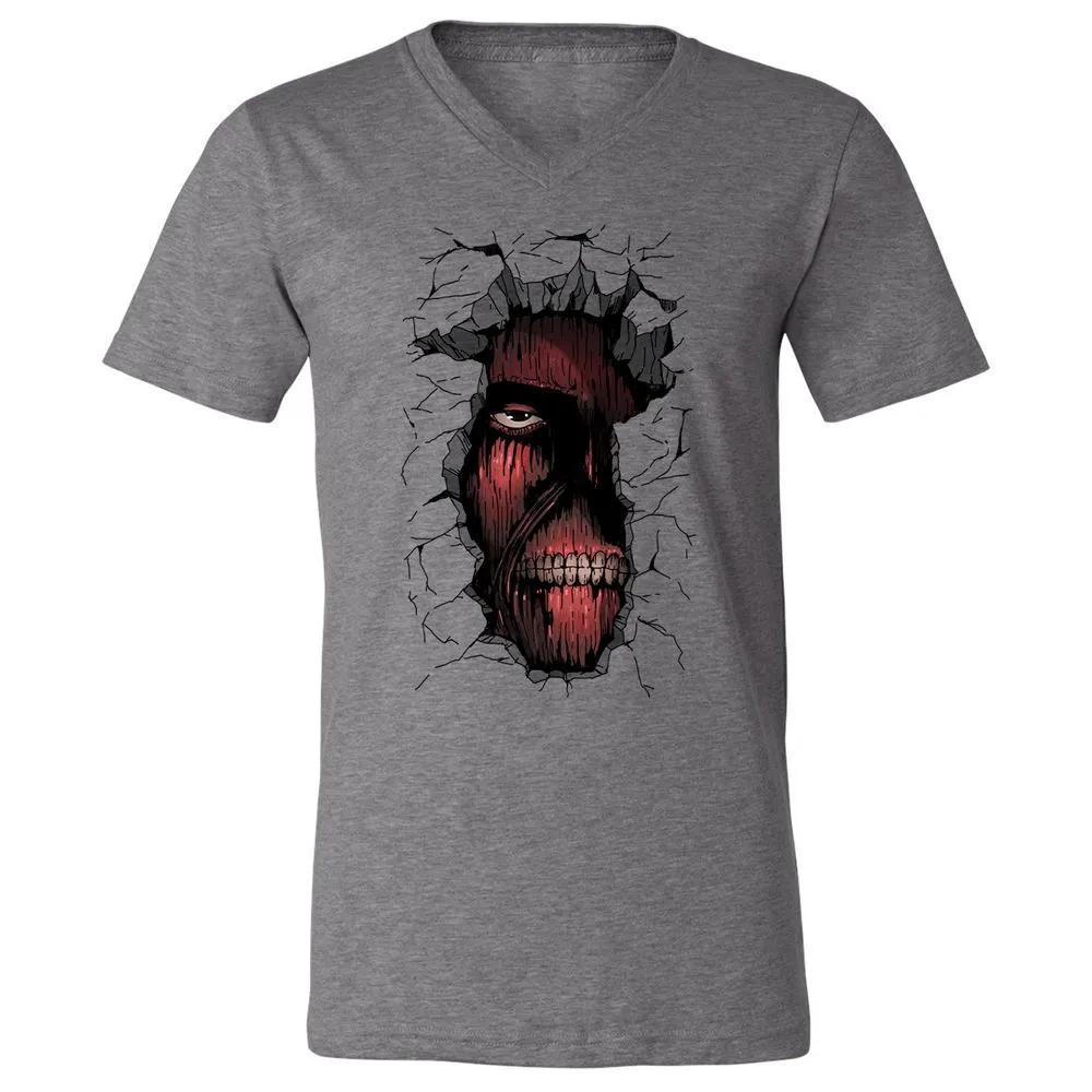 Unisex V-Neck T-Shirt - CLLJUNBF - Deep Heather - 13