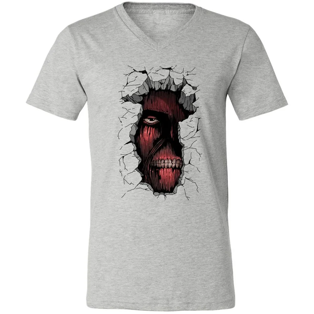 Unisex V-Neck T-Shirt - CLLJUNBF - Athletic Heather - 7