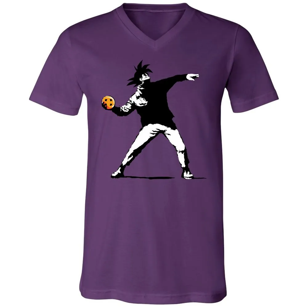 Unisex V-Neck T-Shirt - KEVQBWVK - Team Purple - 2
